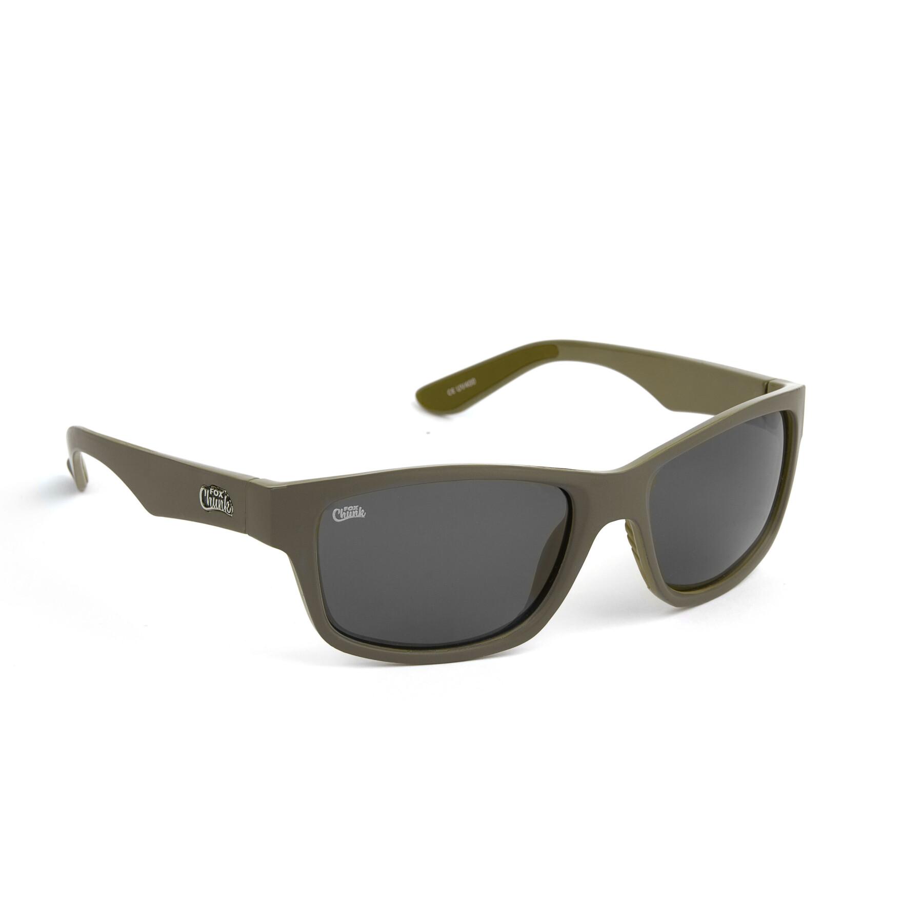 FoxKhaki Frame/Grey Lens Chunk Sunglasses