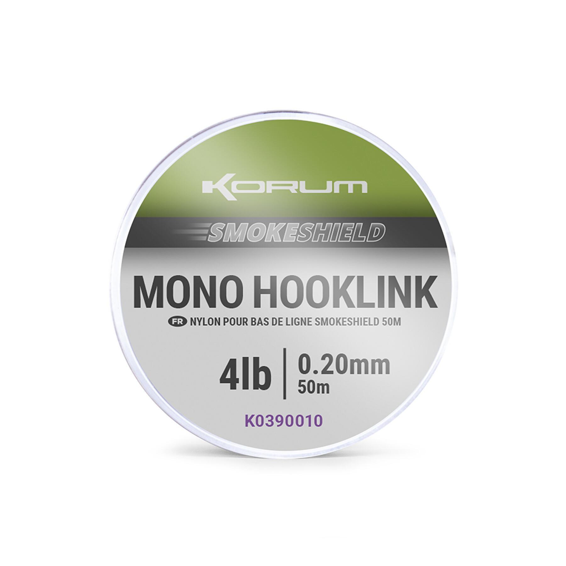 Collegamento Korum smokeshield mono hooklink 0,23mm 1x5