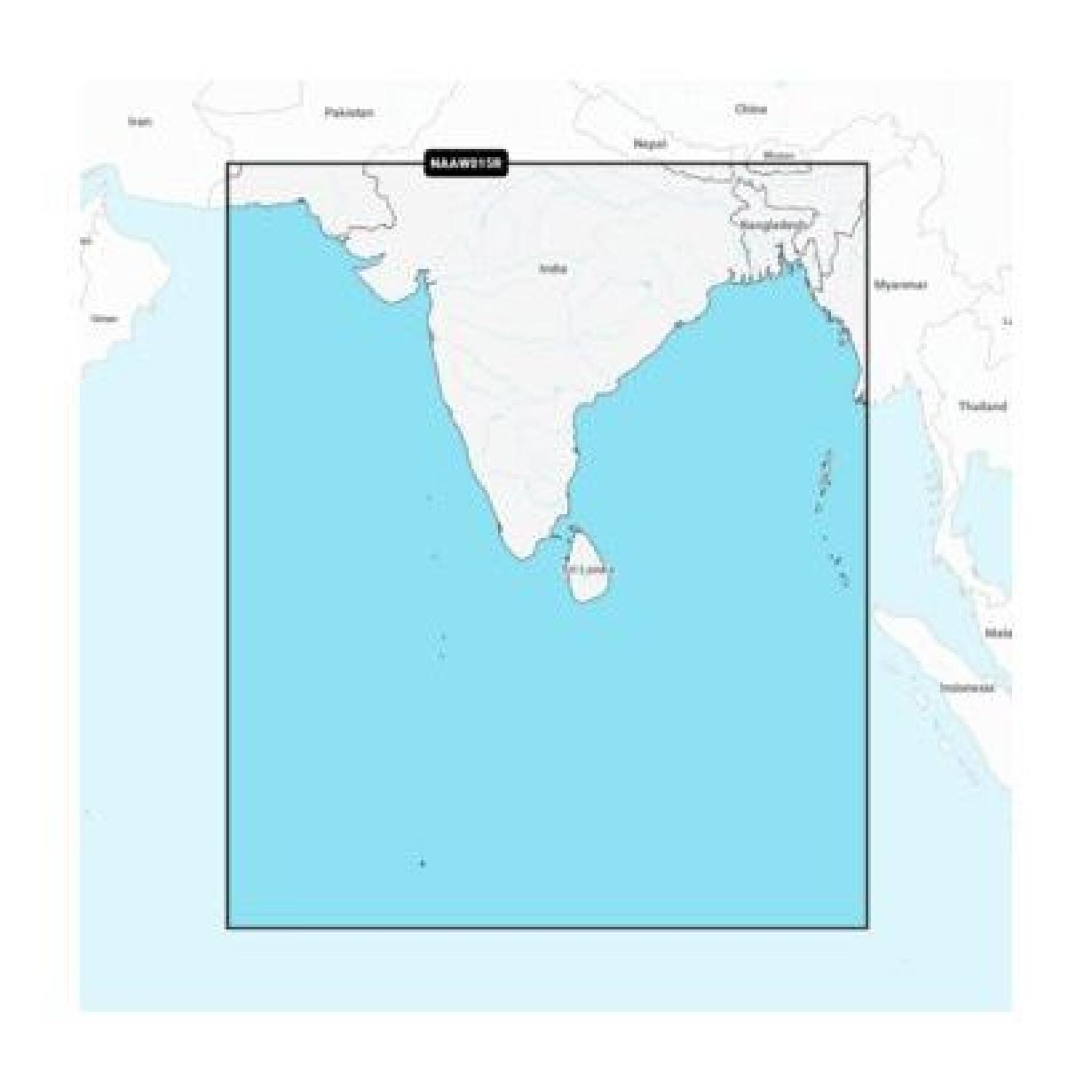 Mappa del subcontinente indiano Navionics SD
