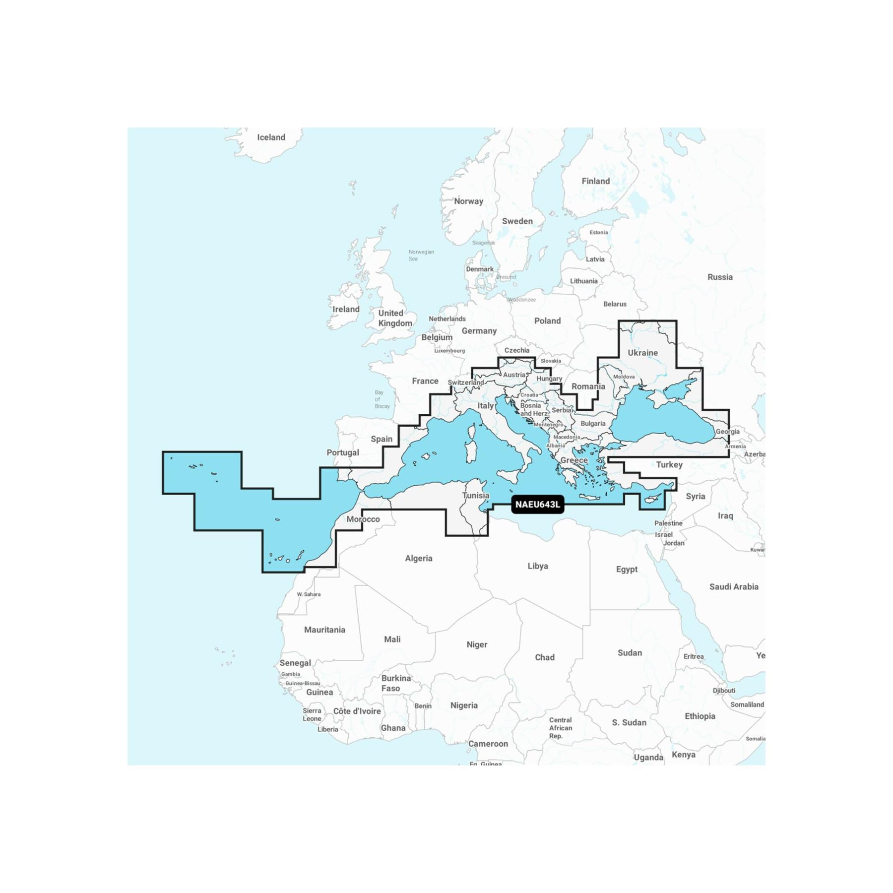 Mappa di navigazione + grande sd - Mediterraneo - Mar Nero Navionics
