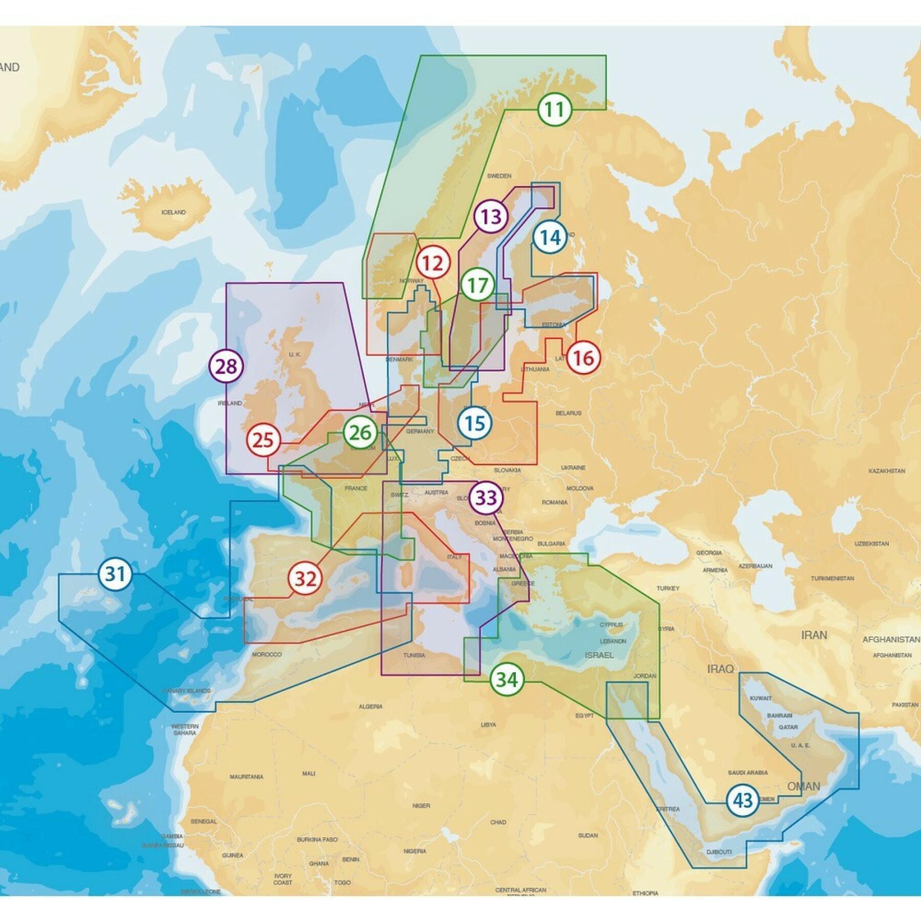 Mappa di navigazione sd platinum + xl3 - gran bretagna sud - amburgo Navionics