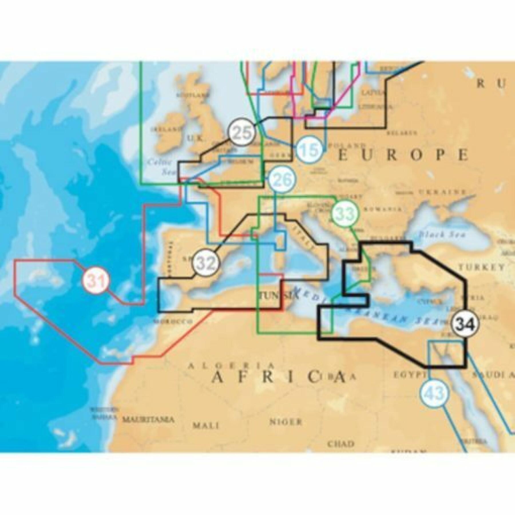 Mappa di navigazione sd + sd - Mediterraneo orientale platino Navionics