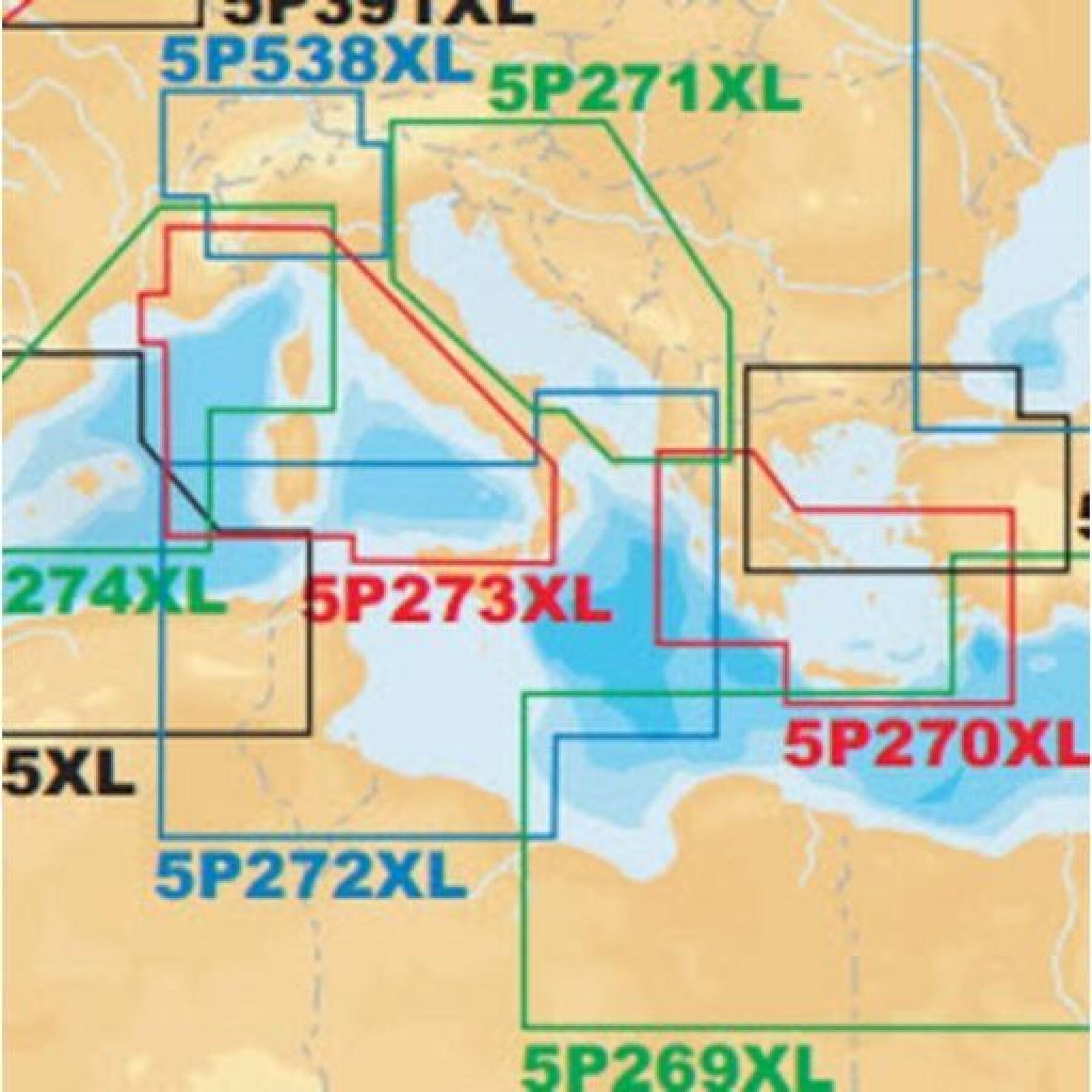 Carta di navigazione sd platinum + xl sd - mediterraneo centrale Navionics