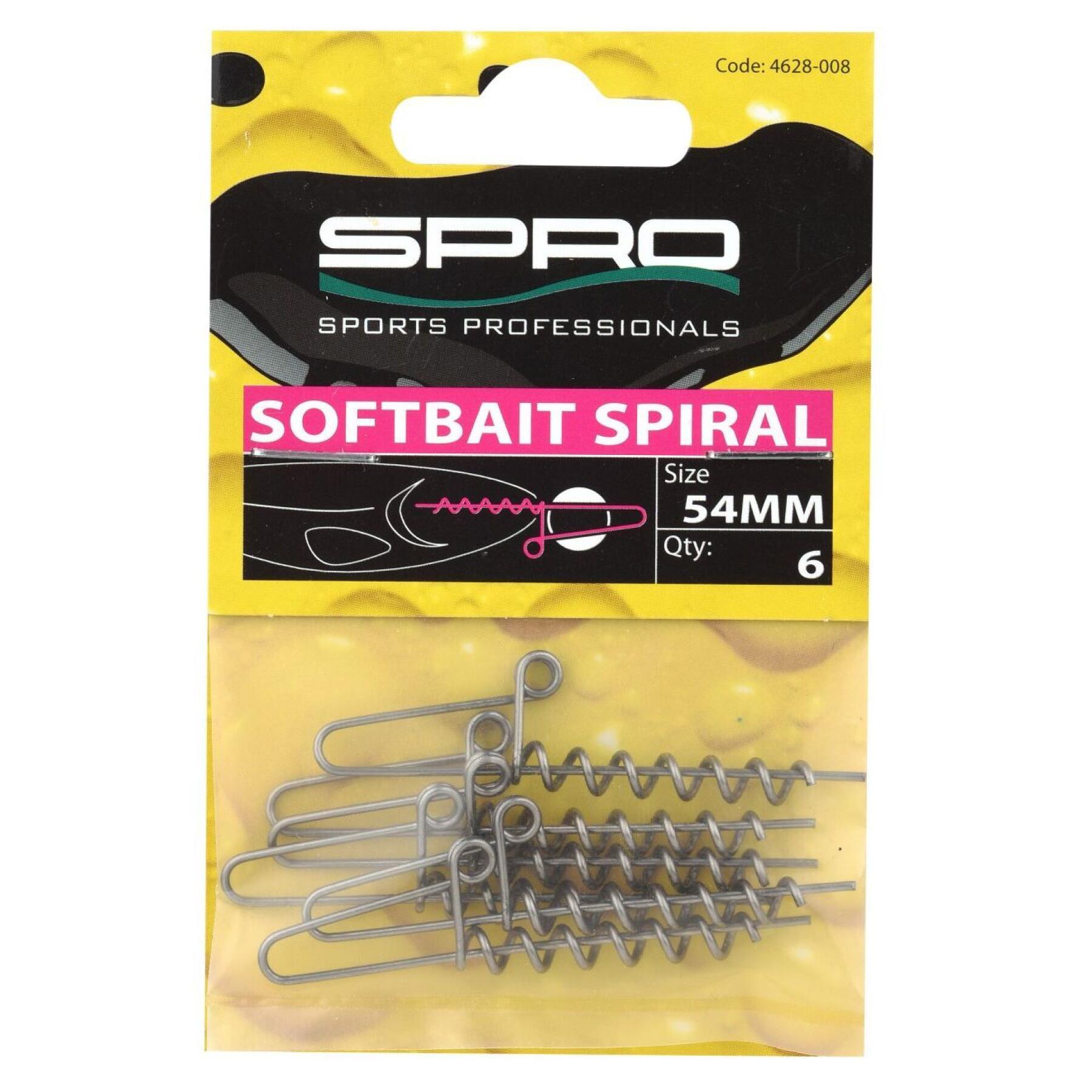 Confezione da 6 punti metallici Spro Softbait Spiral