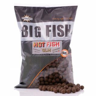 Boilies dense Dynamite Baits Hot Fish & Glm 15 mm 1 kg
