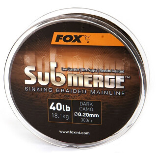 Filo intrecciato Fox Submerge Dark Camo 25lb/0.16mm 300m