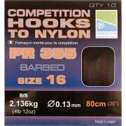 Ganci montati Preston Competition 355 Hooks To Nylon Size 16